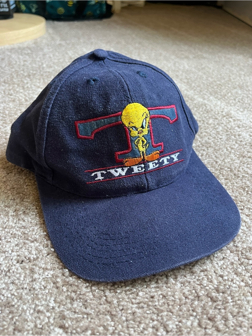 VTG 90’s Warner Bros Tweety Bird Navy Blue Cap